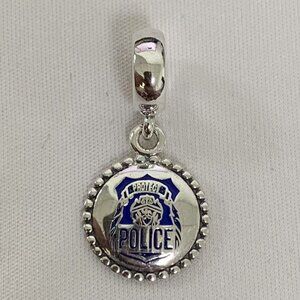 Pandora Police Badge Exclusive Charm Dangle Pendant, S925 Silver Bracelets